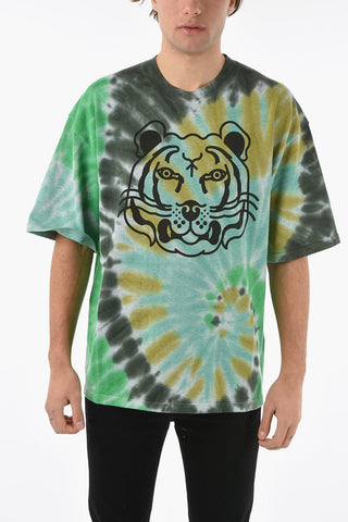 Tye-dyed T-shirt with K-TIGER Print