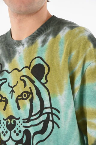 Tye-dyed T-shirt with K-TIGER Print