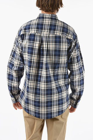 Tartan Check Pattern Shirt with Flap Pocket
