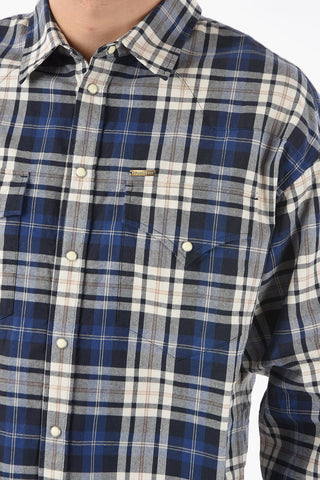Tartan Check Pattern Shirt with Flap Pocket