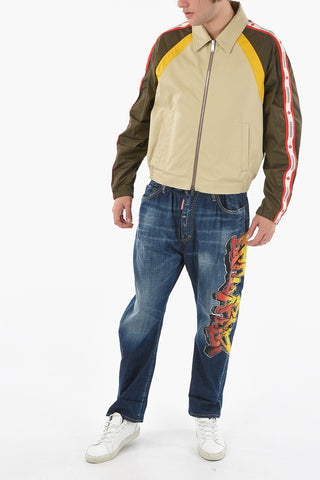 SPORT HYBRID TAPE Bomber with Contrasting Nylon Sleeves