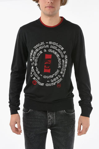 HOT ANIMALIER Virgin-wool Sweater with EYES TALK Embroidery