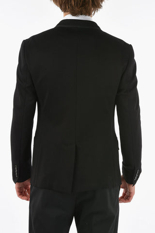 Tailored Single-breasted Blazer with Ribbed Trimmings