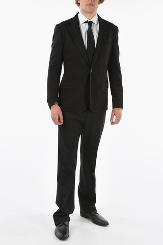 Tailored Single-breasted Blazer with Ribbed Trimmings