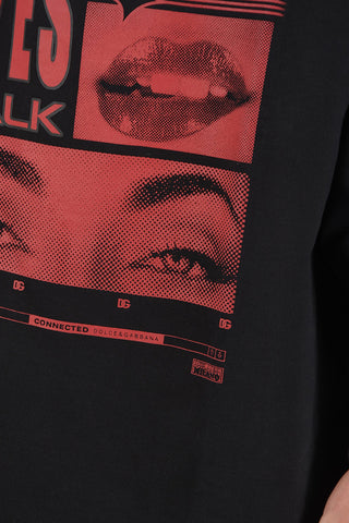 HOT ANIMALIER Oversized EYES TALK Sweatshirt with DG Logo