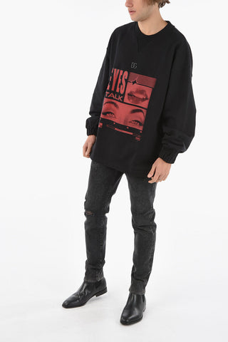 HOT ANIMALIER Oversized EYES TALK Sweatshirt with DG Logo