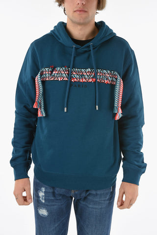 Hoodie CURB with Fringed Logo Embroidery