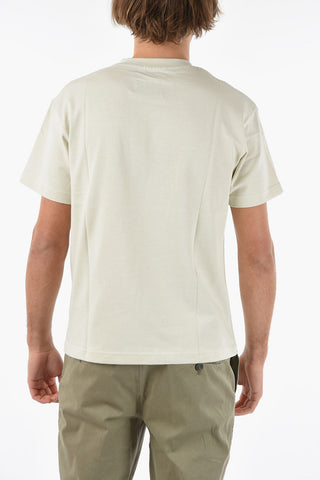 Cotton-jersey T-shirt with Debossed Lettering Logo
