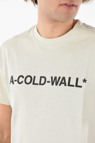 Cotton-jersey T-shirt with Debossed Lettering Logo