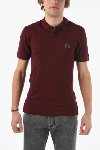 Piquè Cotton Polo T-shirt with DG Logo Patch