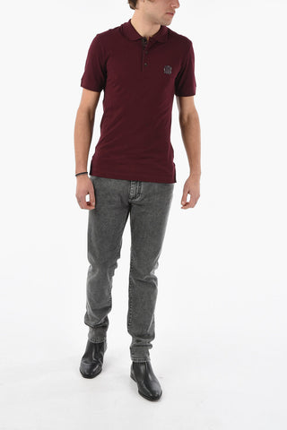 Piquè Cotton Polo T-shirt with DG Logo Patch
