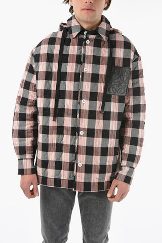 Quilted Overshirt with Hood