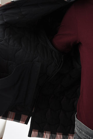 Quilted Overshirt with Hood