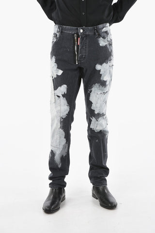 Tapered-fit COOL GUY Denims with Bleached Detailing 17cm