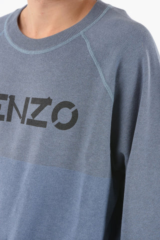 Wool-blend Sweater with Lettering Logo Print