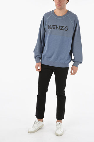Wool-blend Sweater with Lettering Logo Print