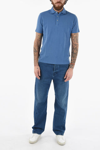 Piquet Linen and Cotton 3 Bottons GEORGE Polo Shirt
