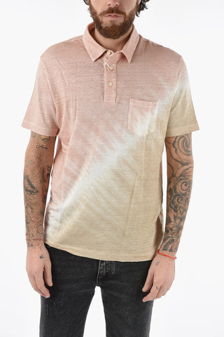 Shaded Effect Flax SMITH Polo Shirt with Breast Pocket