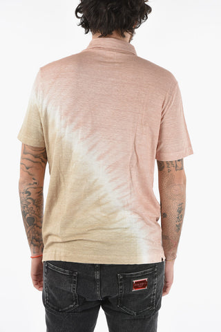 Shaded Effect Flax SMITH Polo Shirt with Breast Pocket