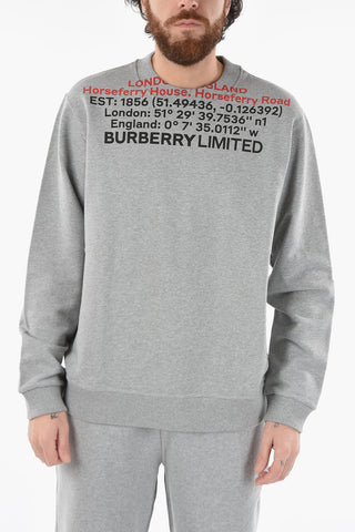 REBURBERRY Crewneck JACOB Sweatshirt with Lettering Print