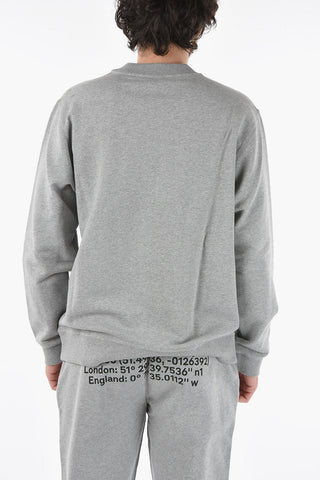 REBURBERRY Crewneck JACOB Sweatshirt with Lettering Print