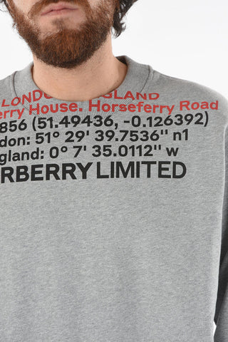 REBURBERRY Crewneck JACOB Sweatshirt with Lettering Print