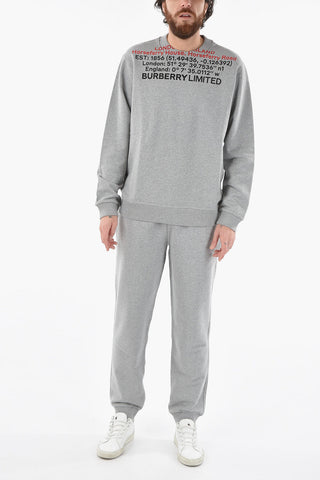 REBURBERRY Crewneck JACOB Sweatshirt with Lettering Print