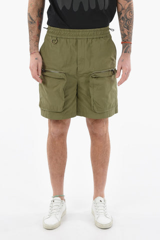 Drawstring Waist Tech-cotton Cargo Shorts