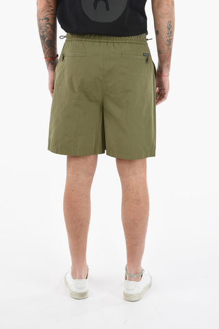 Drawstring Waist Tech-cotton Cargo Shorts