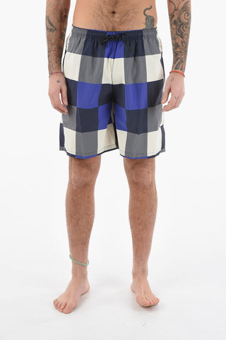 Checkered Motif CHECKBOARD Swimshorts