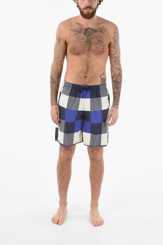 Checkered Motif CHECKBOARD Swimshorts