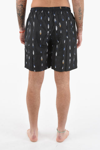 Nylon ALLOVER FEATHERS Swimshorts
