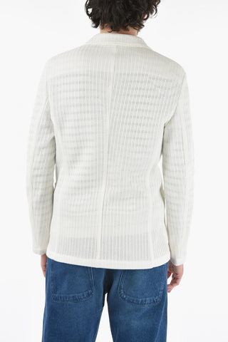Cotton Patch Pockets BIAGIO Double Breasted Jacket with Silver Buttons