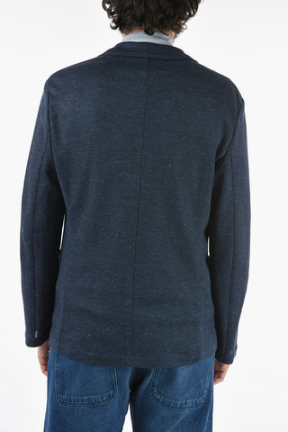 flax notch lapel BIAGIO double-breasted blazer