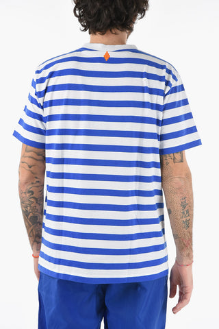 T-Shirt STRIPE PUMP con a Righe Awning e Stampa