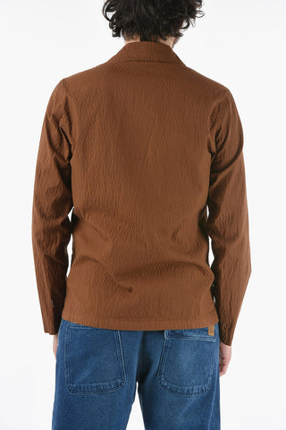 Camicia Utility DERBY In Cotone e Lino con Bottoni a Constrasto