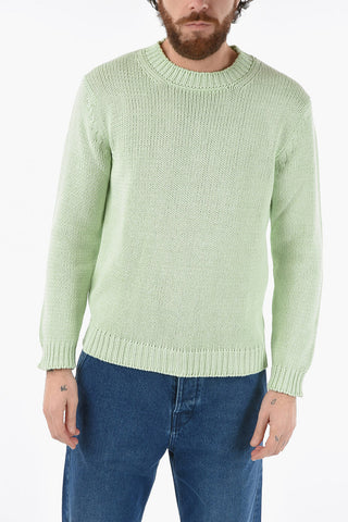 Maglia Girocollo in Misto Cotone a Tinta Unita