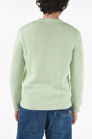 Maglia Girocollo in Misto Cotone a Tinta Unita