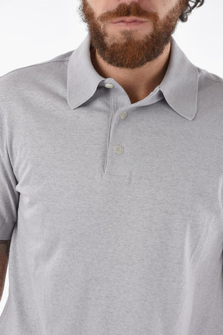 Polo GREG in Cotone e Lino a Tinta Unita