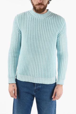 Cotton Blend Crew-neck Sweater