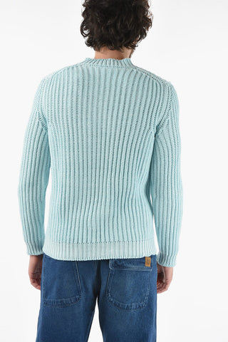 Cotton Blend Crew-neck Sweater