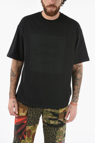 Crew Neck BOX LOGO Cotton T-Shirt