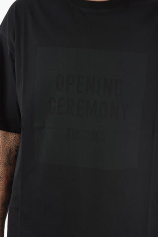Crew Neck BOX LOGO Cotton T-Shirt