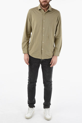 Contrasting Buttons Cottons Stretch PALMER Polo Shirt