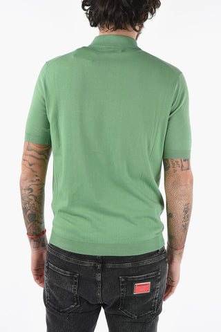 Solid Color Cotton Polo Shirt