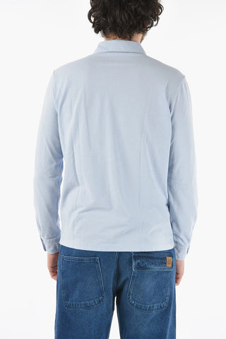 Cotton BORG 3-Buttons Polo Shirt with Long Sleeve