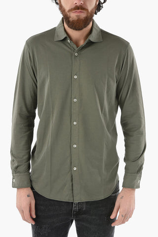 Camicia PALMER in Cotone Stretch con Bottoni a Contrasto