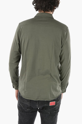 Camicia PALMER in Cotone Stretch con Bottoni a Contrasto