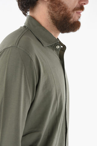 Camicia PALMER in Cotone Stretch con Bottoni a Contrasto