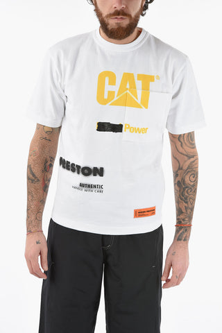 CAT Printed Cotton PKT POWER T-Shirt
